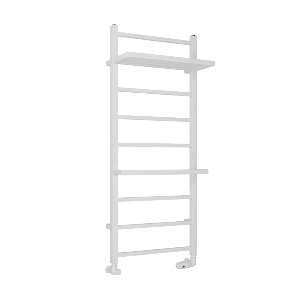 Launton Designer Towel Rail 1200 x 500mm - Matt White-1
