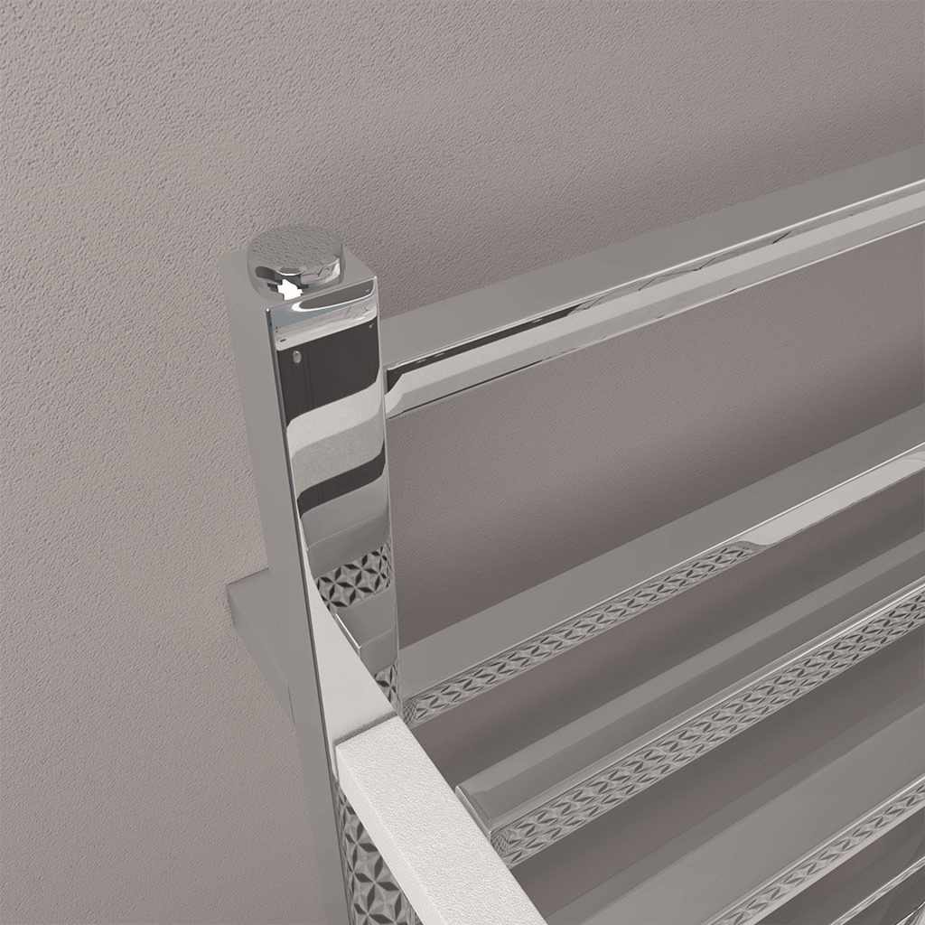Launton Designer Towel Rail 1200 x 600mm - Chrome-3