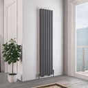 Tunstall Double 1800 x 420mm Radiator - Matt Anthracite-1