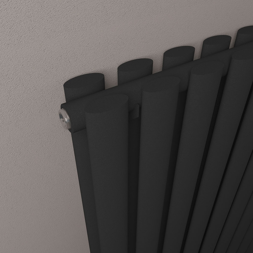 Tunstall Double 1800 x 420mm Radiator - Matt Black-2