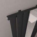 Tunstall Mirror 1800 x 380mm Radiator - Matt Black-2
