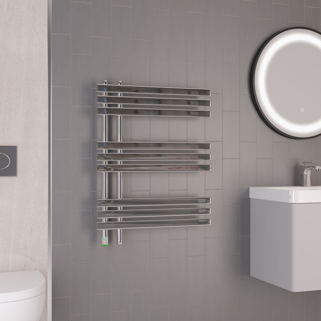 Loddon Dry Element Towel Rail 800 x 600mm - Chrome-1