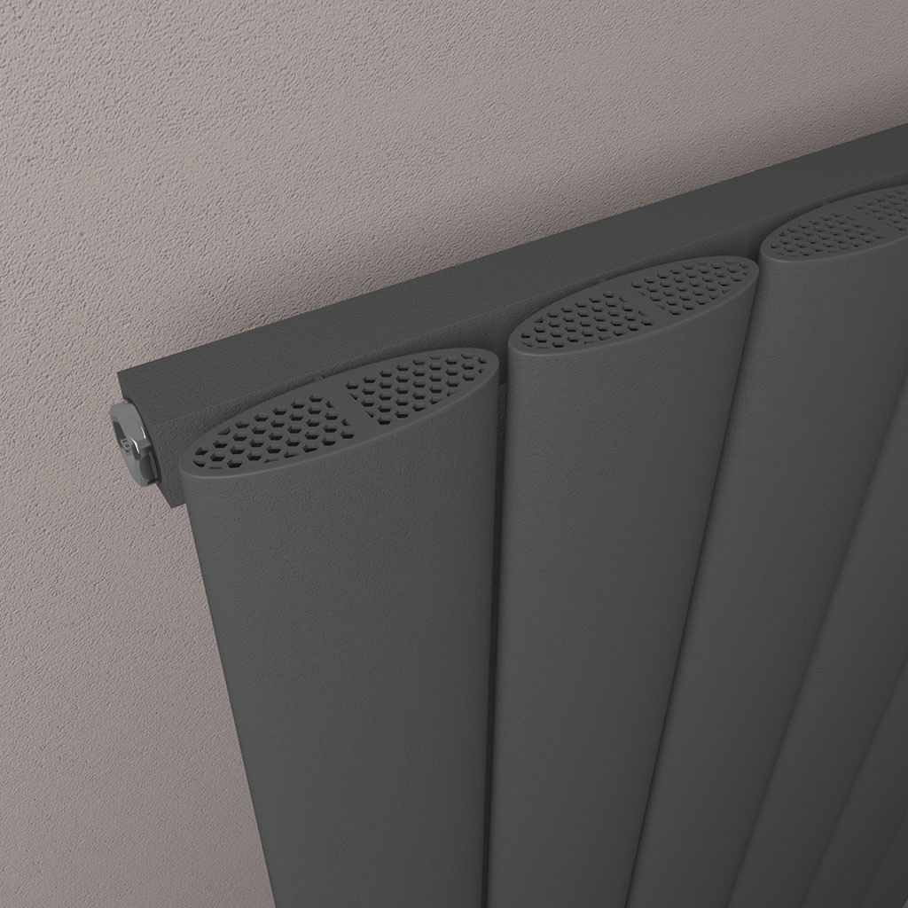 Malmesbury 500 x 375mm Aluminium Radiator - Matt Anthracite-2