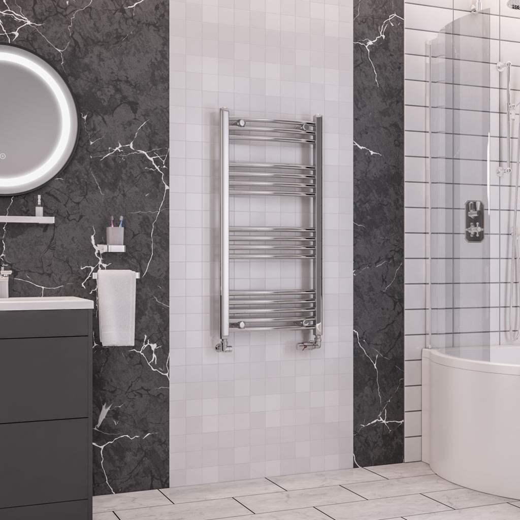 Wendover Curved Multirail 1000 x 500mm - Chrome-1