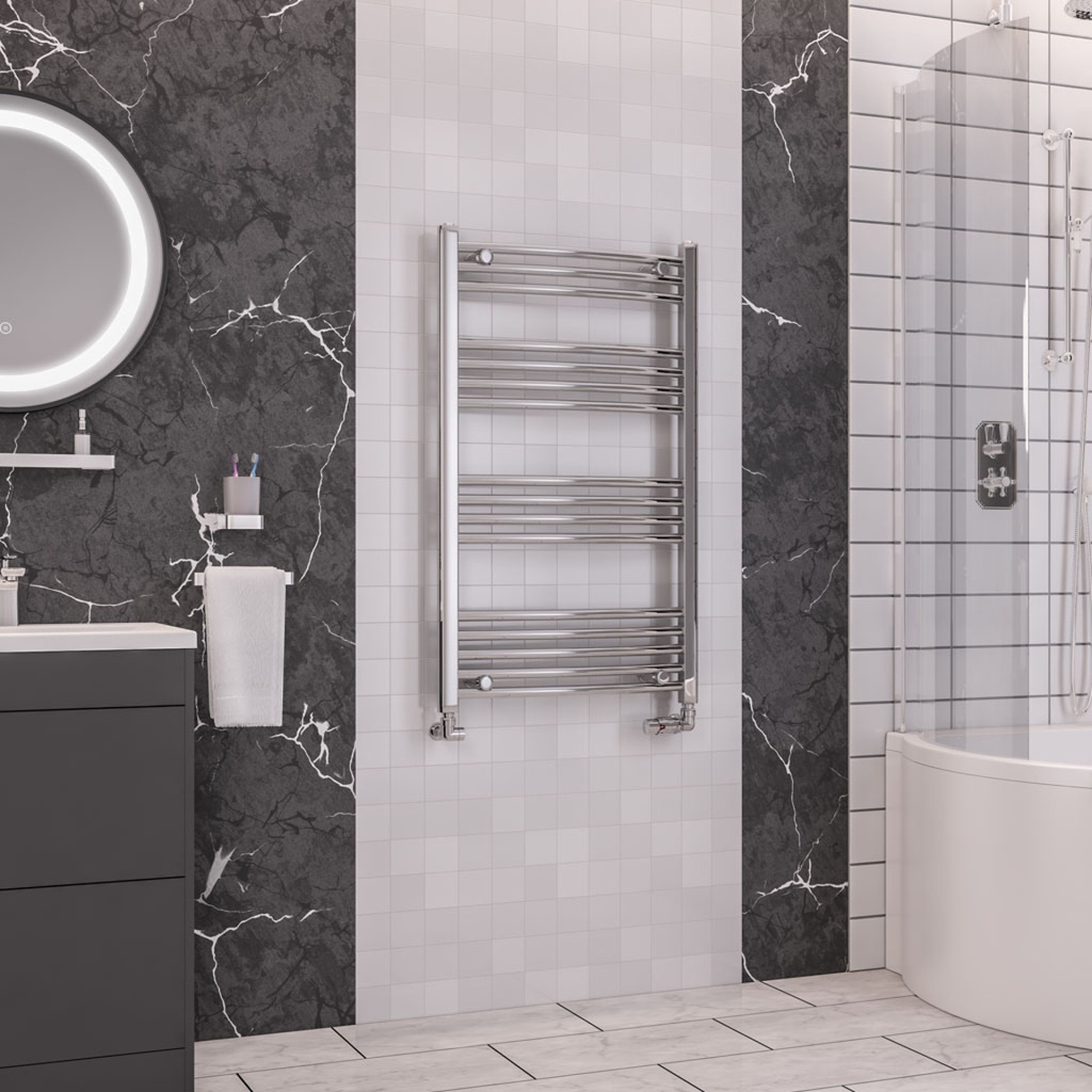 Wendover Curved Multirail 1000 x 600mm - Chrome-1