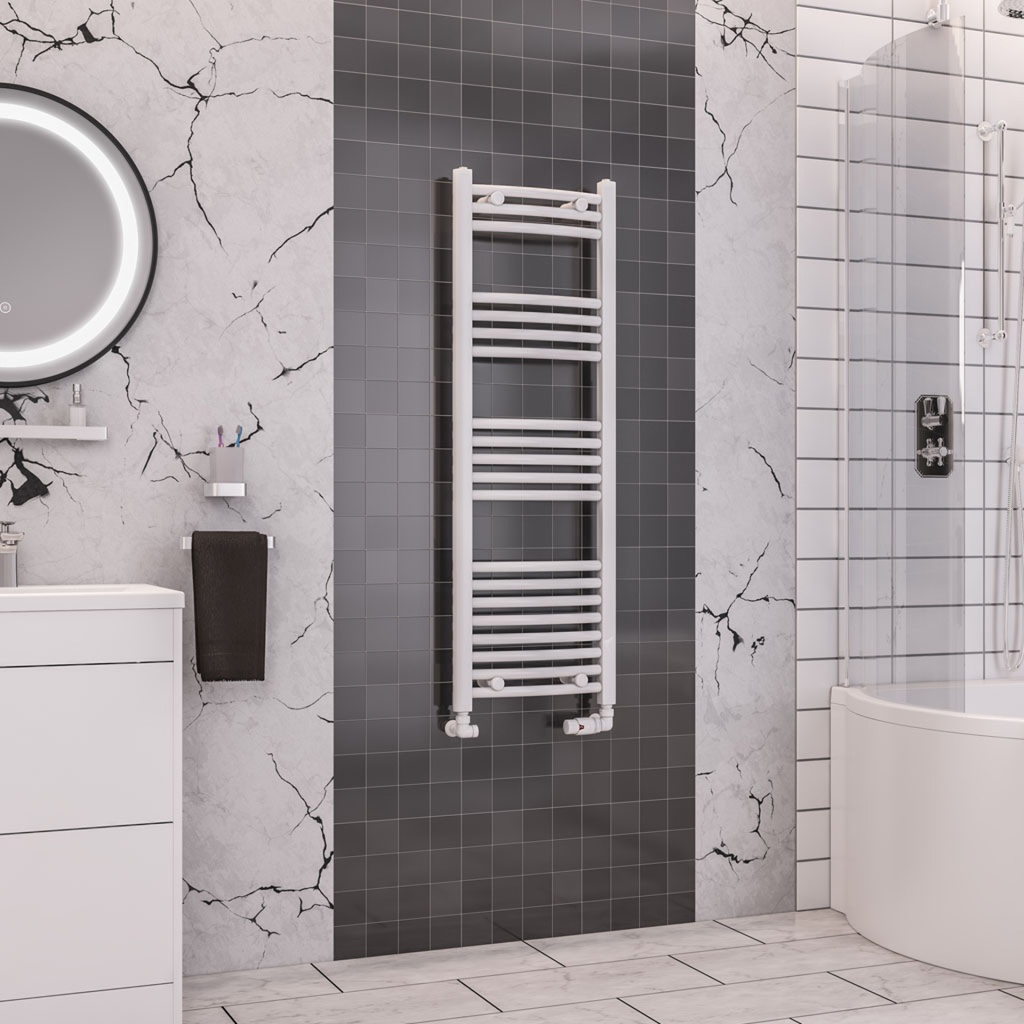 Wendover Curved Multirail 1200 x 400mm - Gloss White-1