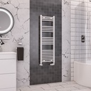 Wendover Curved Multirail 1200 x 400mm - Gloss White-1