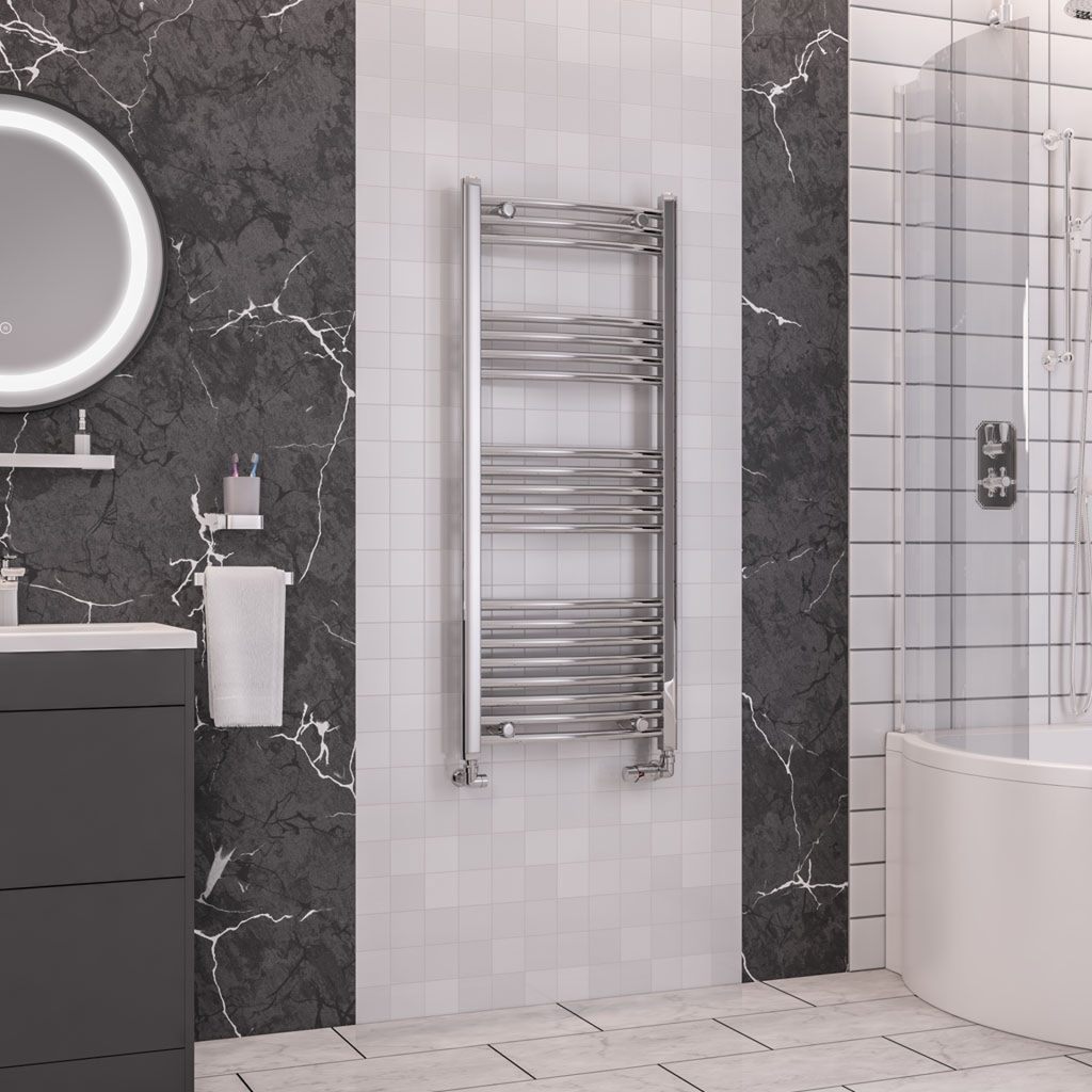 Wendover Curved Multirail 1200 x 500mm - Chrome-1
