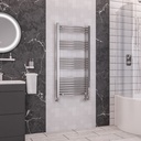 Wendover Curved Multirail 1200 x 600mm - Chrome-1