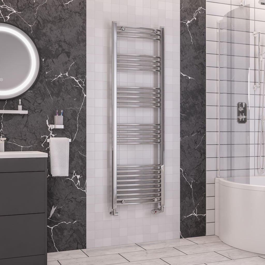 Wendover Curved Multirail 1600 x 500mm - Chrome-1
