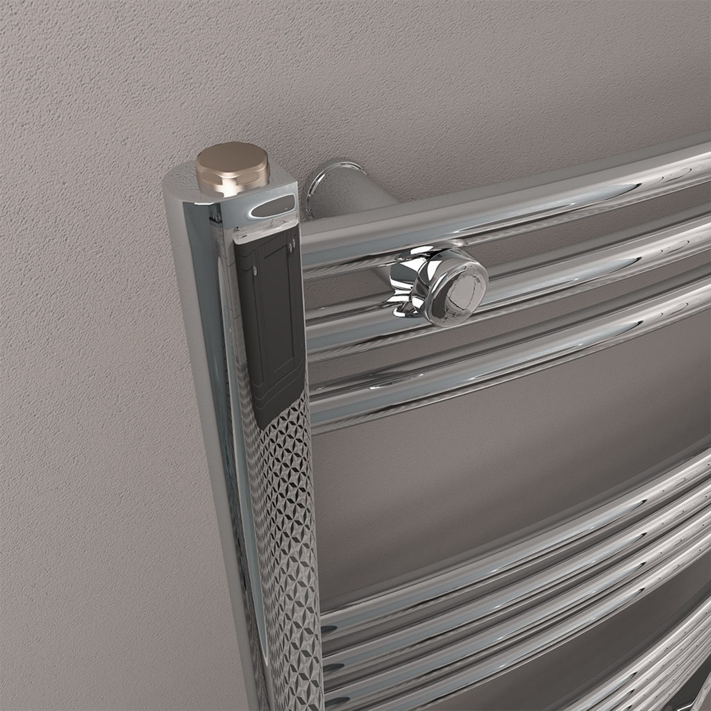 Wendover Curved Multirail 1600 x 600mm - Chrome-2
