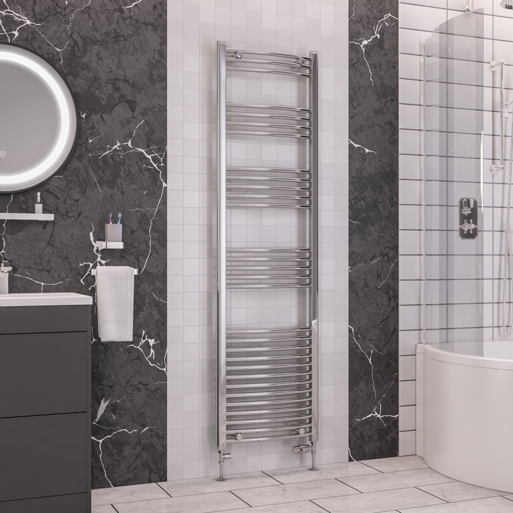 Wendover Curved Multirail 1800 x 500mm - Chrome-1