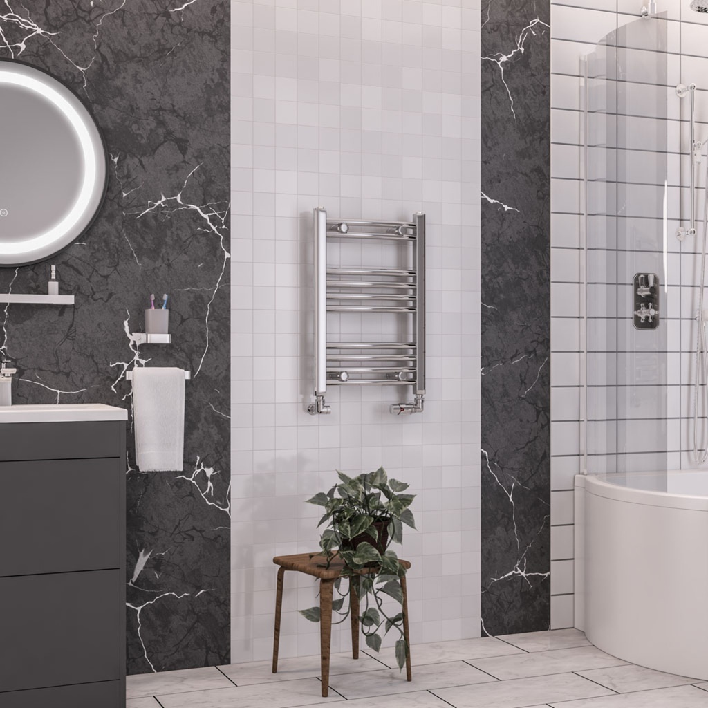 Wendover Curved Multirail 600 x 400mm - Chrome-1