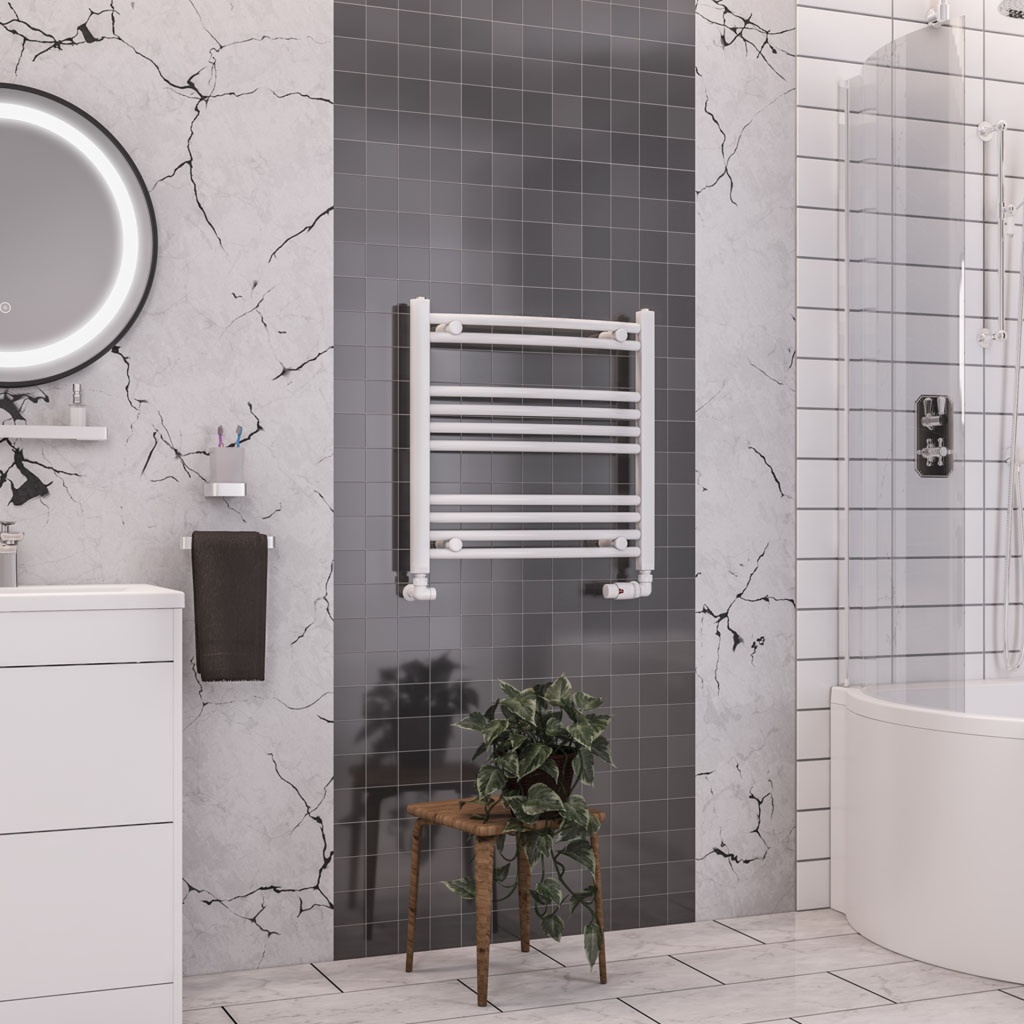 Wendover Curved Multirail 600 x 600mm - Gloss White-1