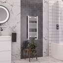 Wendover Curved Multirail 800 x 400mm - Gloss White-1