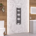 Wendover Straight Multirail 1000 x 300 Towel rail - Matt Anthracite-1