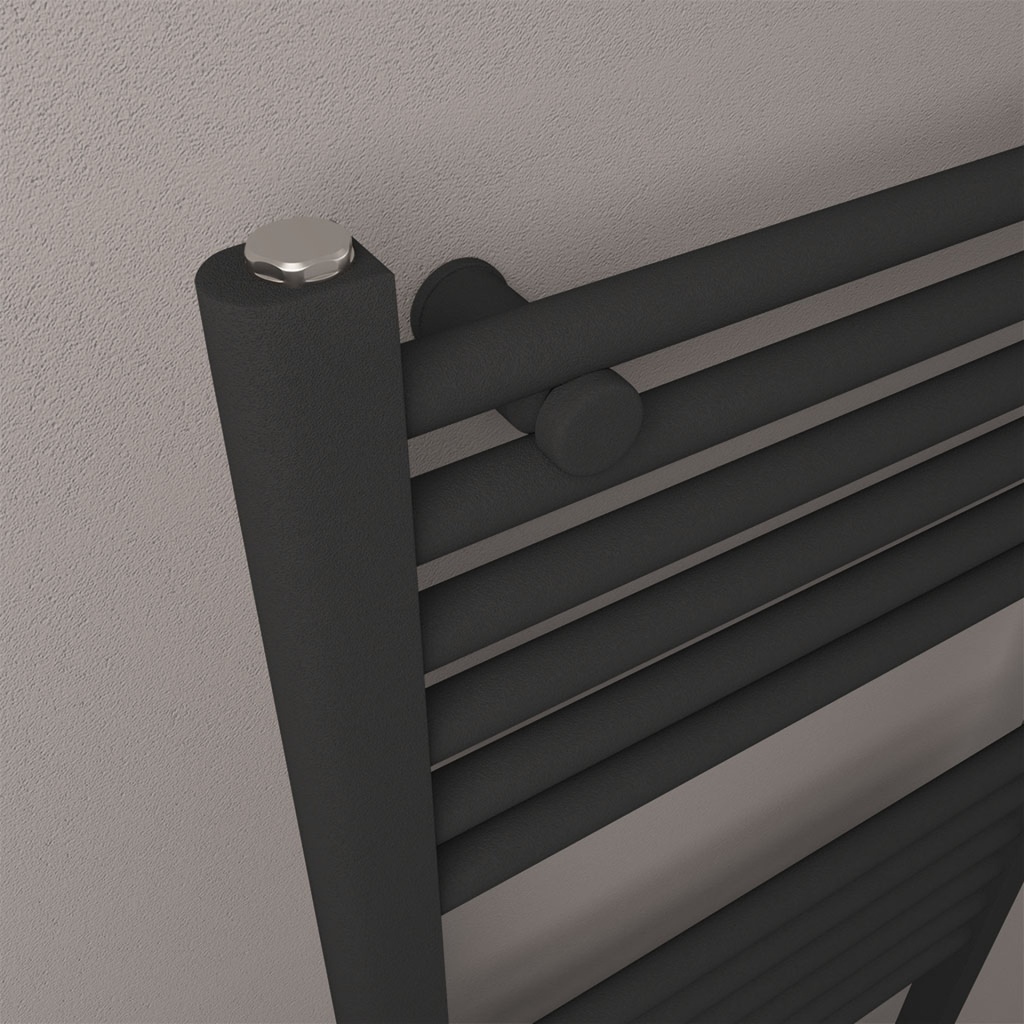 Wendover Straight Multirail 1400 x 300 Towel rails - Matt Black-2