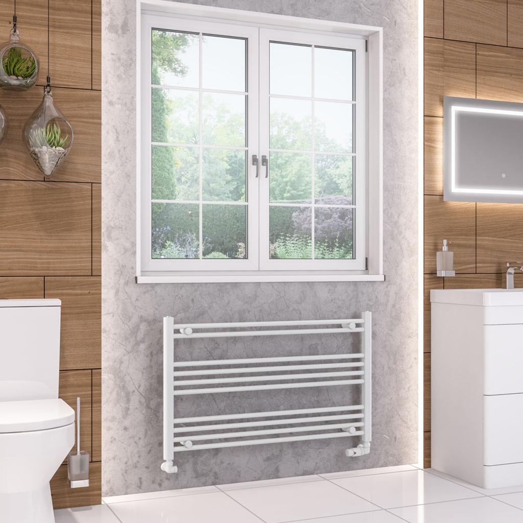 Wendover Straight Multirail 600 x 1000mm - Gloss White-1