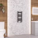 Wendover Straight Multirail 600 x 300 Towel rail - Matt Anthracite-1