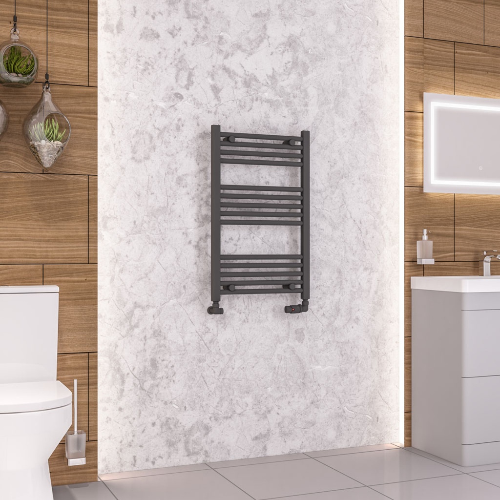 Wendover Straight Multirail 800 x 500 Towel rail - Matt Anthracite-1