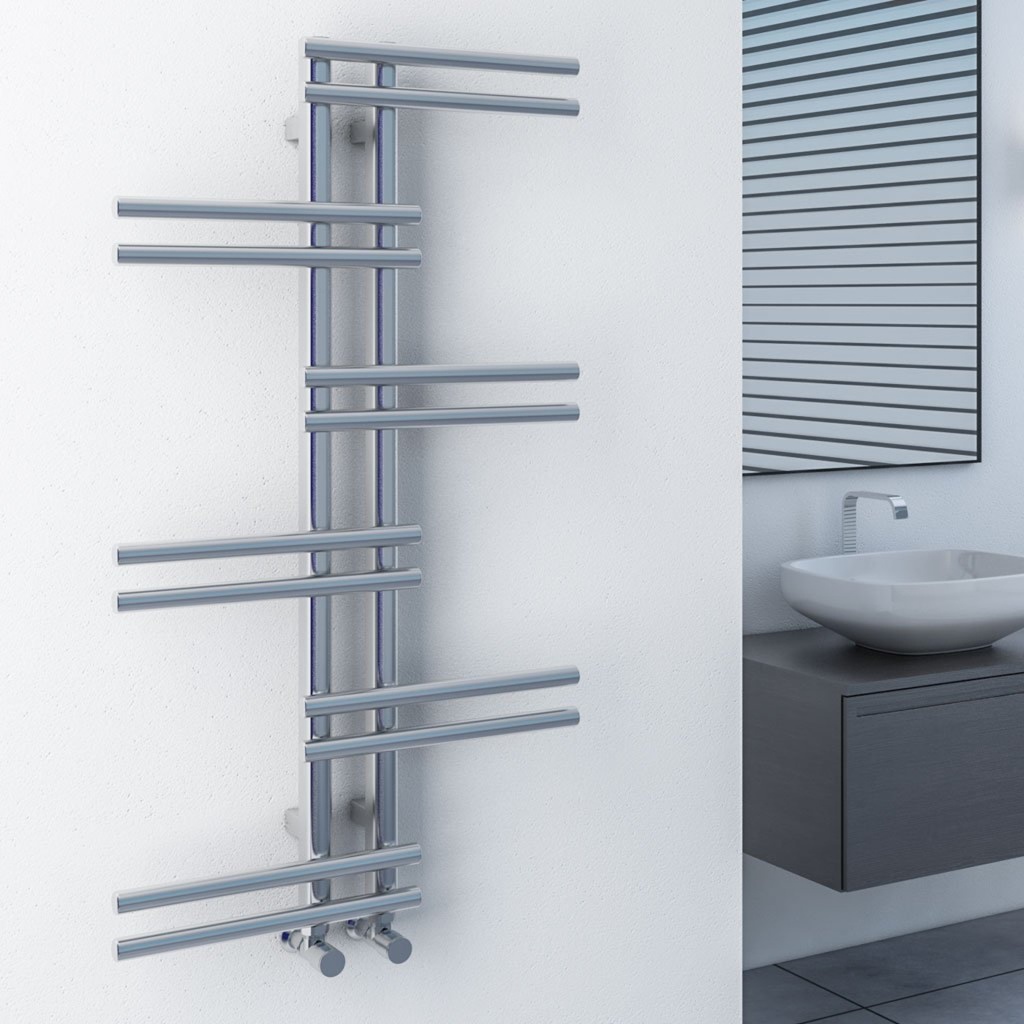 Pesaro Towel Radiator 1005 x 550mm - Chrome-1