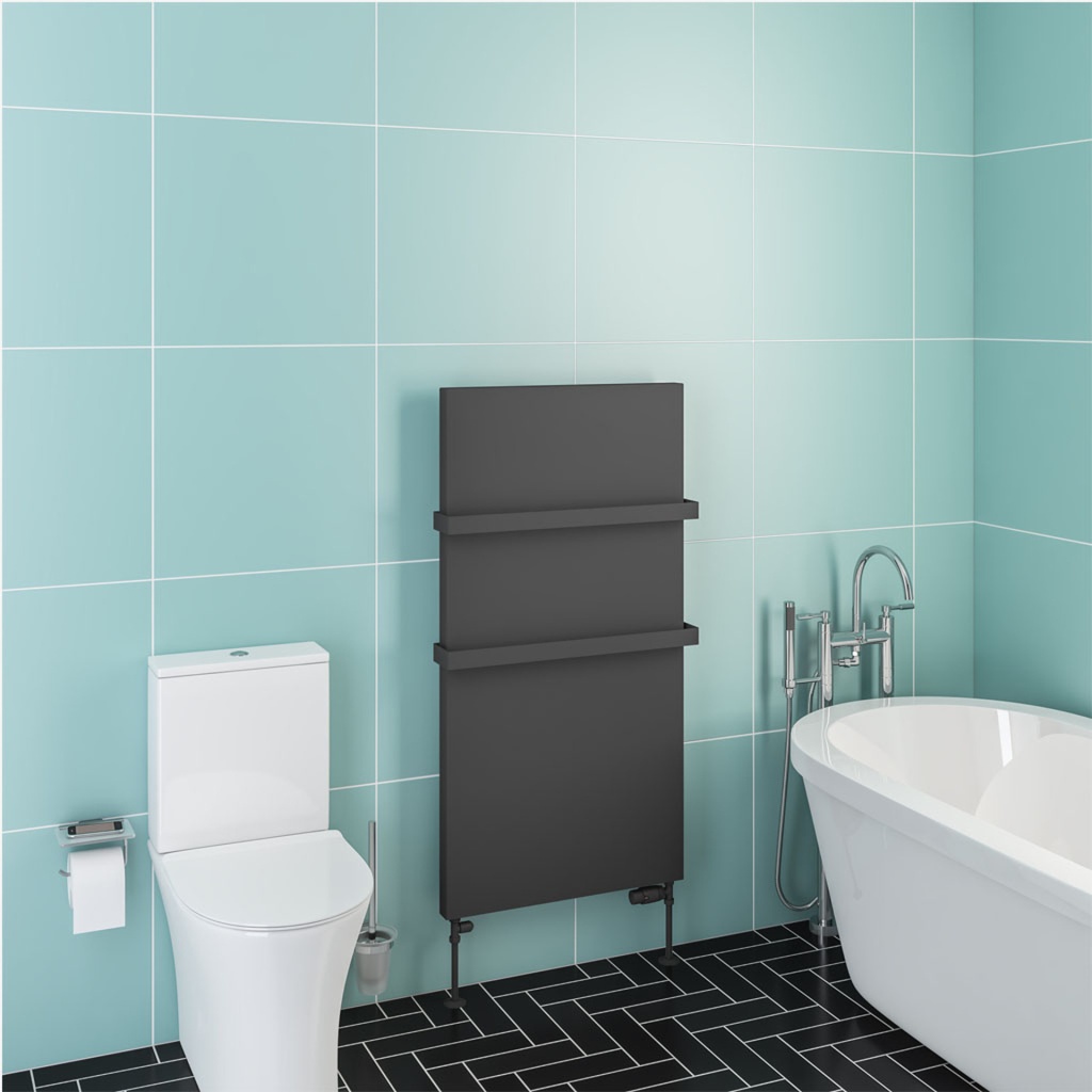 Wingrave 1200 x 610 Flat Panel Radiator - Matt Anthracite-2