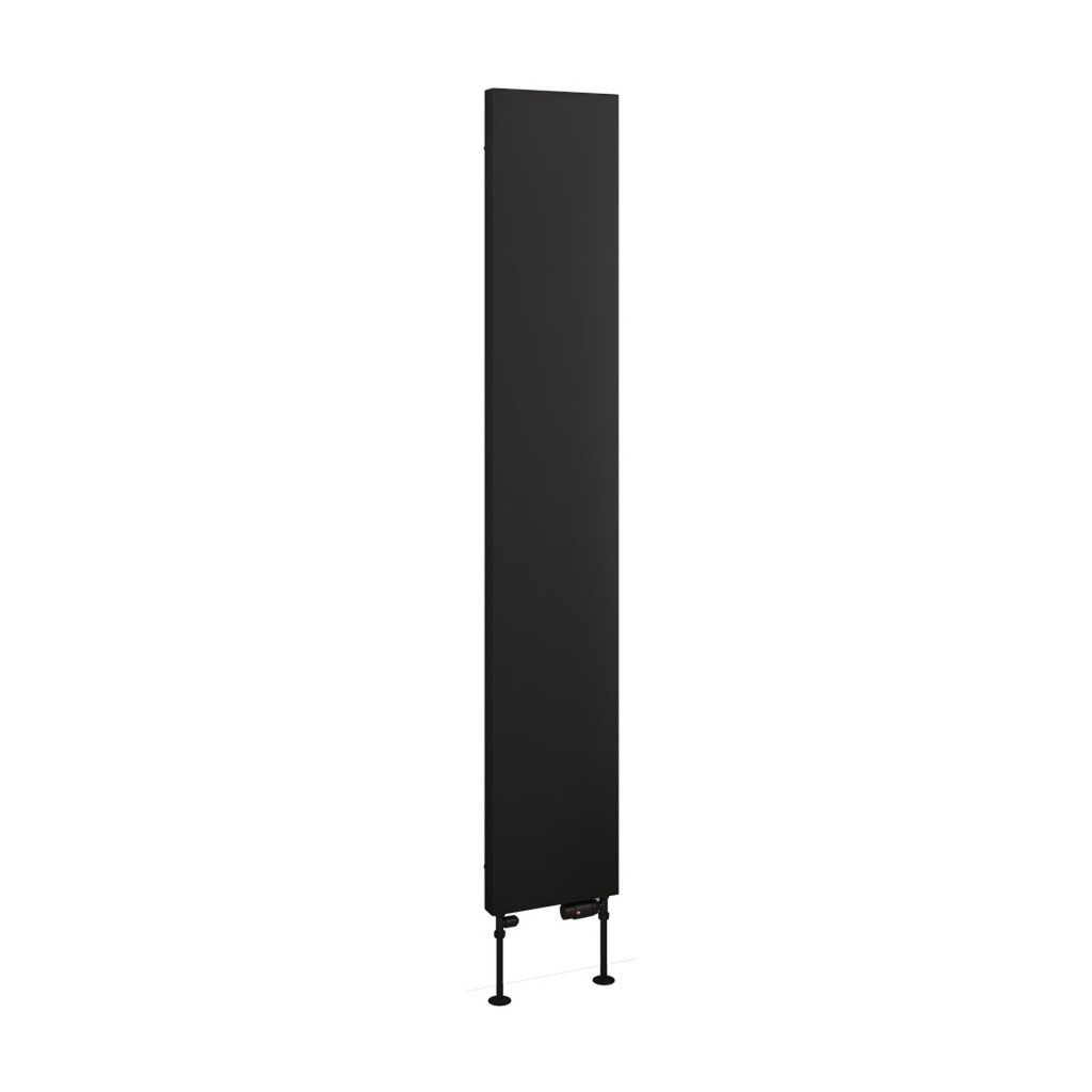 Wingrave 1800 x 310 Flat Panel Radiator - Matt Black-1