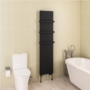 Wingrave 1800 x 410 Flat Panel Radiator - Matt Black-2