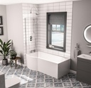Portland P-Shape 1700 x 850 x 750mm Left-Hand (400) 5mm-1
