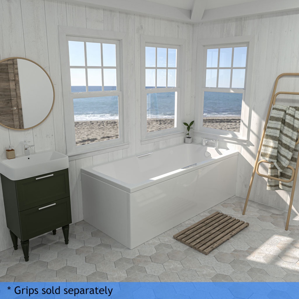 Portland Single-Ended Twin-Grip 1800 x 800mm (440) Beauforte Bath only-2