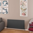Withington 600 x 1230mm Aluminium Radiator - Matt Anthracite-2