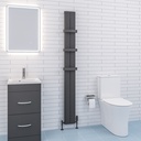 Preston 1800 x 185mm Aluminium Radiator - Matt Anthracite-1