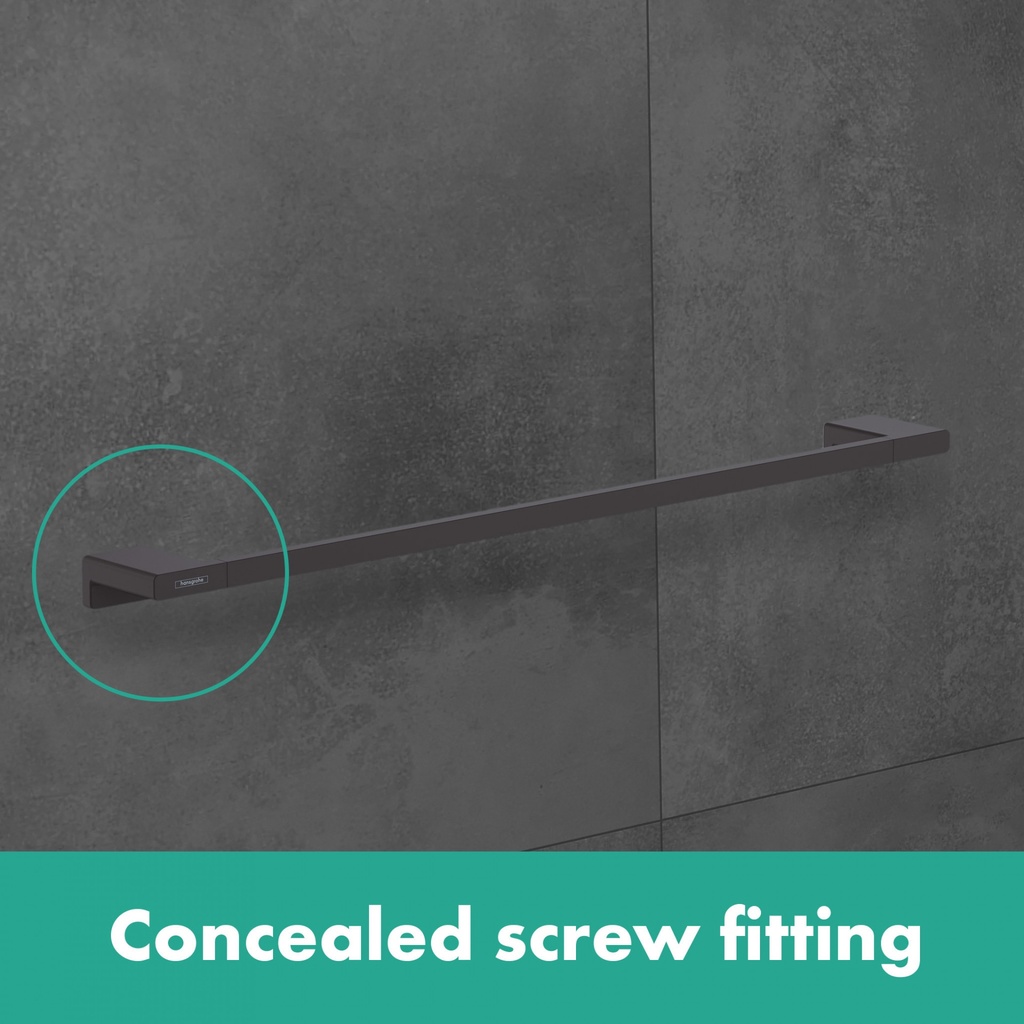 hansgrohe Addstoris Bath Towel Rail - Matt Black-1