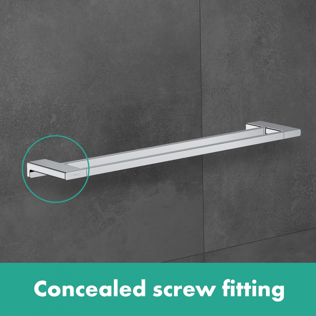 hansgrohe Addstoris Double Bath Towel Rail - Chrome-1