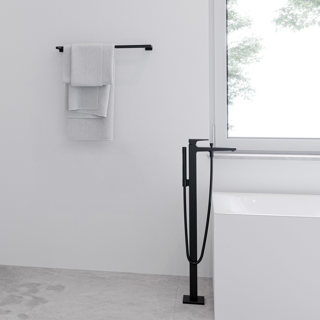 hansgrohe Addstoris Double Bath Towel Rail - Matt Black-1