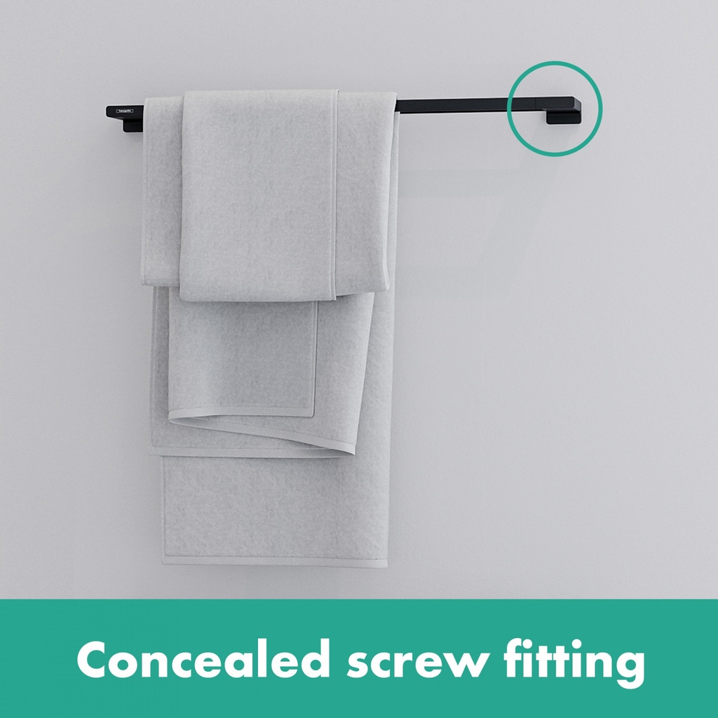 hansgrohe Addstoris Double Bath Towel Rail - Matt Black-2
