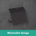 hansgrohe Addstoris Toilet Paper Holder with Cover - Black-1