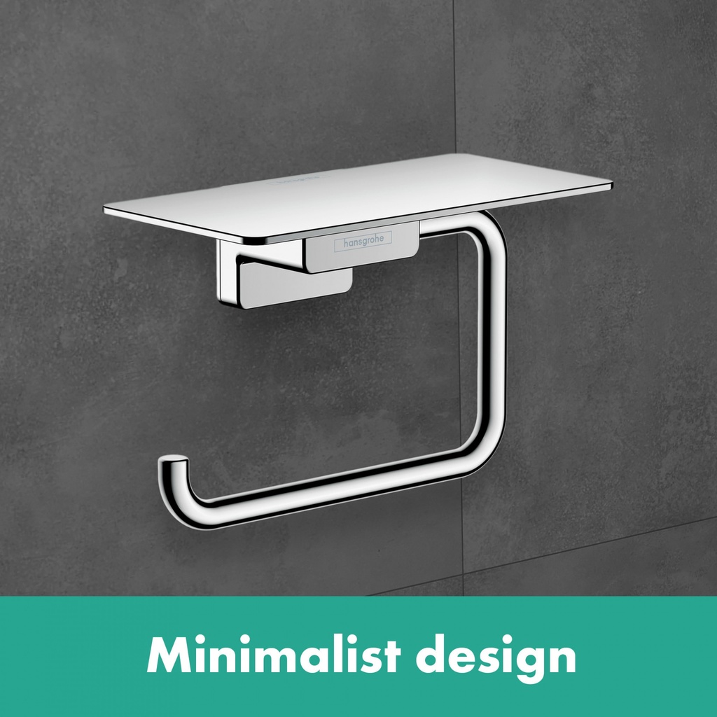 hansgrohe Addstoris Toilet Paper Holder with Shelf - Chrome-1