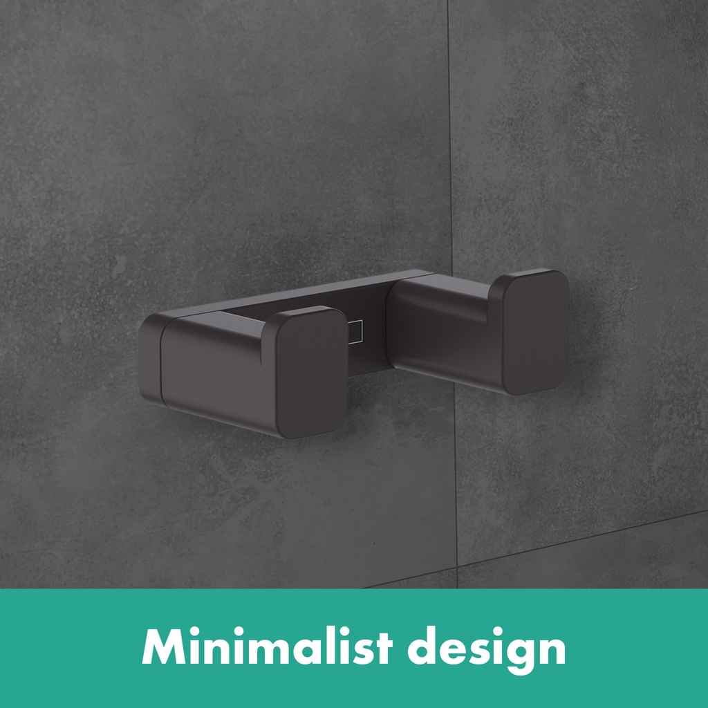 hansgrohe Addstoris Towel Hook Double - Matt Black-3