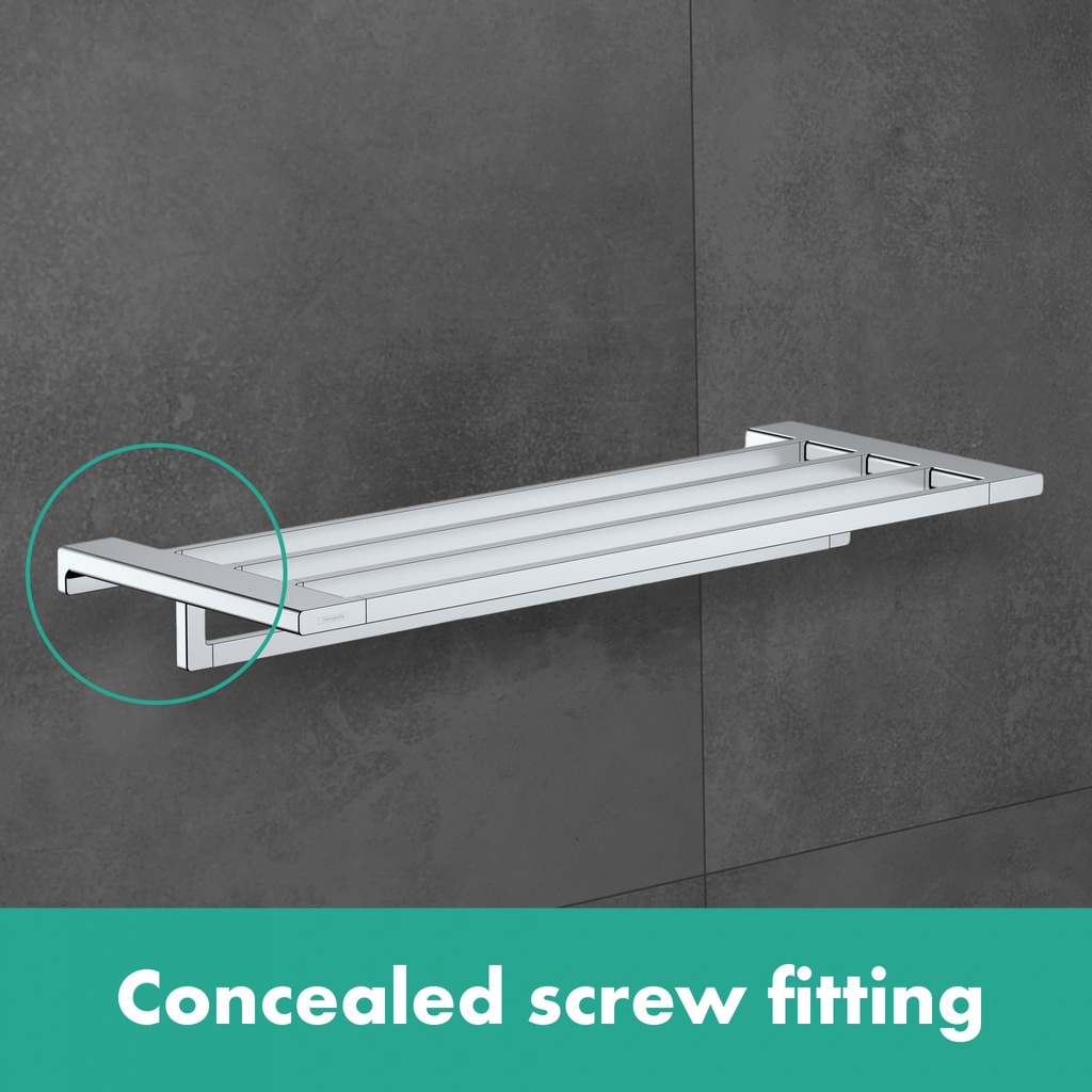 hansgrohe Addstoris Towel Rack with Towel Holder - Chrome-1