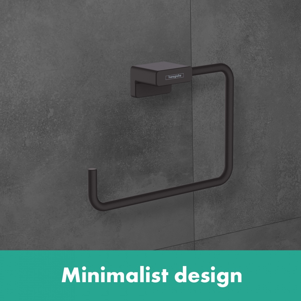 hansgrohe Addstoris Towel Ring - Matt Black-1