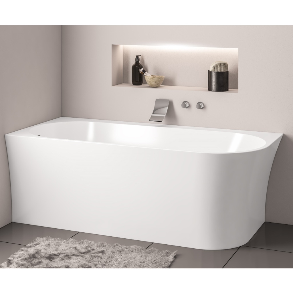 Radcot 1650x750 Left Handed Bath - White-1