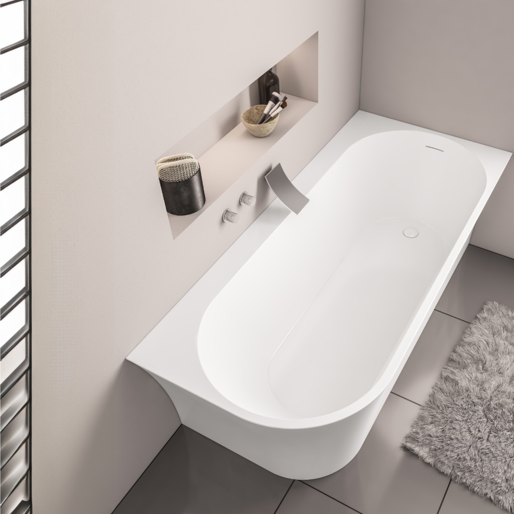 Radcot 1650x750 Left Handed Bath - White-2