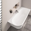 Radcot 1650x750 Left Handed Bath - White-2