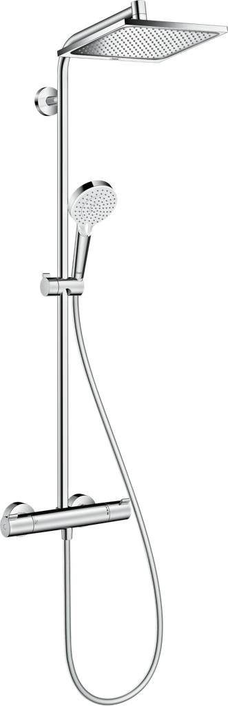 hansgrohe Crometta E Showerpipe 240 1Jet with Thermostat-1