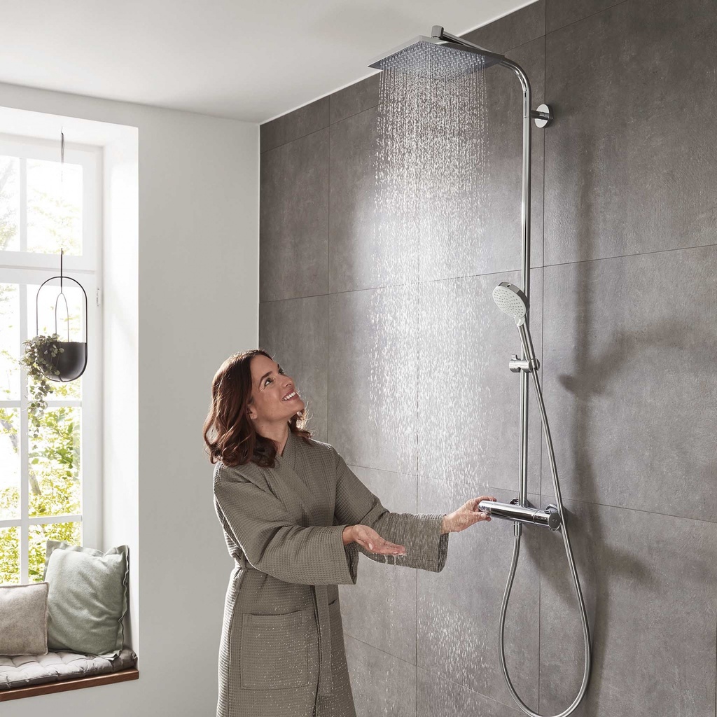 hansgrohe Crometta E Showerpipe 240 1Jet with Thermostat-2