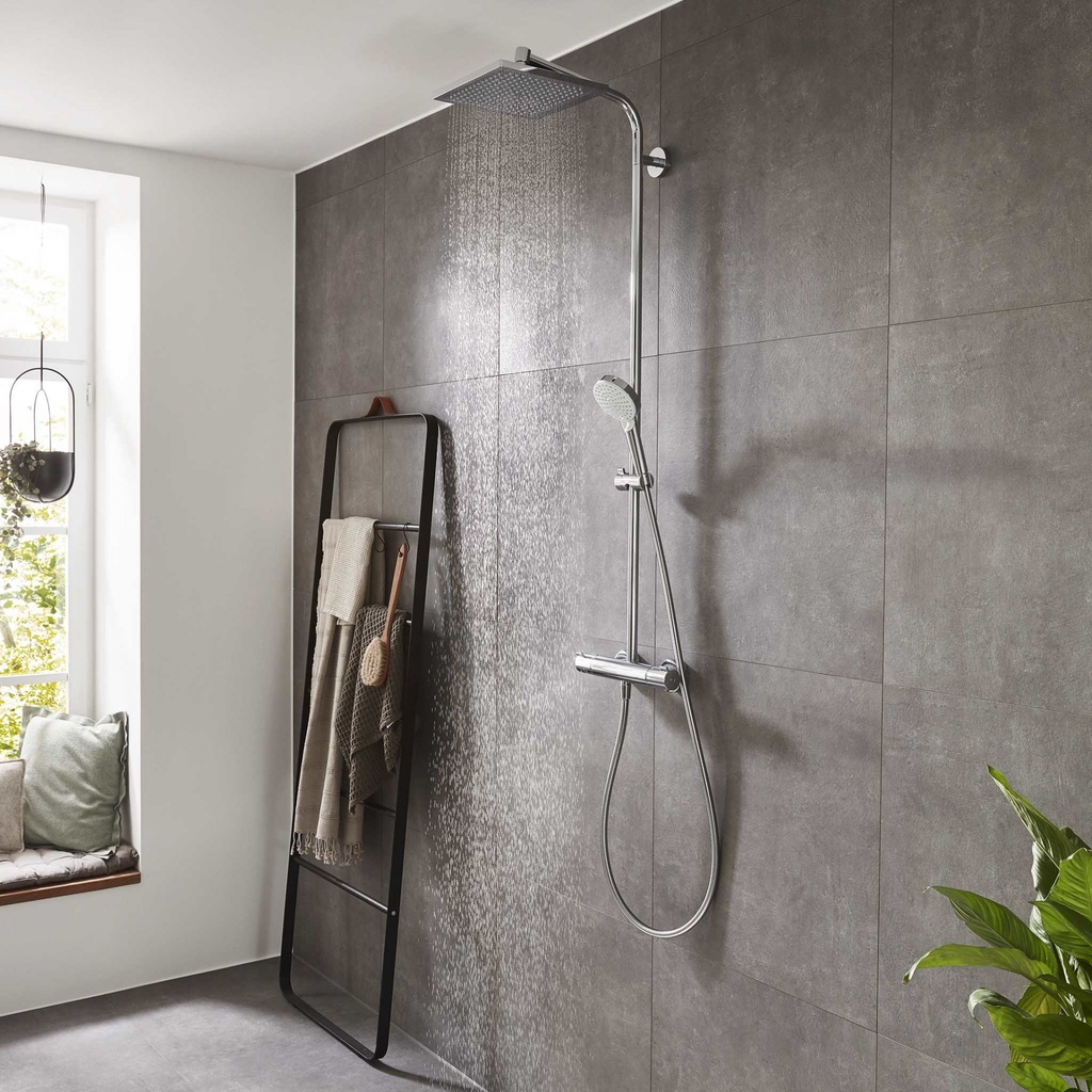 hansgrohe Crometta E Showerpipe 240 1Jet with Thermostat-3