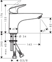 hansgrohe Logis Single Lever Bath Mixer Monotrou-1
