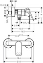 hansgrohe Rebris E Single Lever Shower Mixer for Exposed Installation - Chrome-4