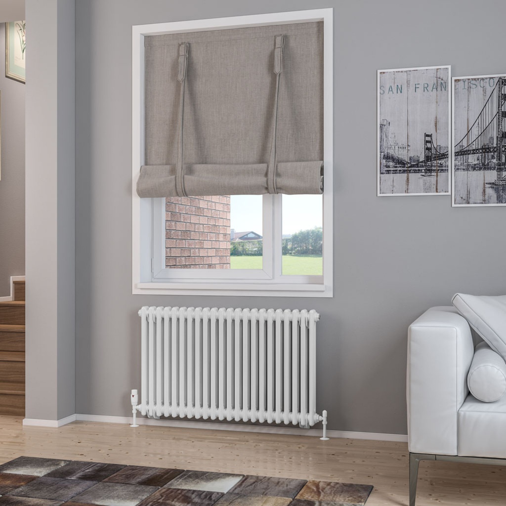 Rivassa 2 Column Radiator 600 x 1010mm - Gloss White-1